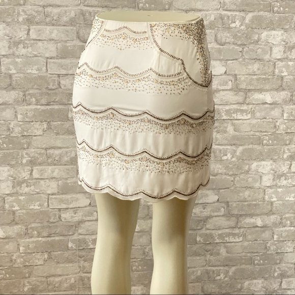 NWOT Club Monaco Embellished Mini Skirt - Picture 4 of 9